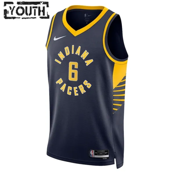 Nike Indiana Pacers Lance Stephenson 6 Lasten Pelipaita Icon Edition Swingman Laivasto