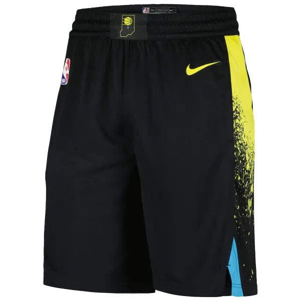 Nike Indiana Pacers Miesten Shortsit City Edition 2023-24 Swingman Musta