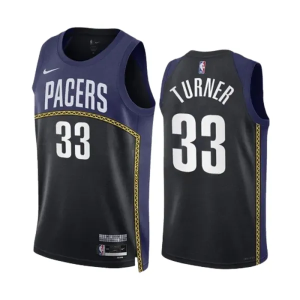 Nike Indiana Pacers Myles Turner 33 Black Miesten Pelipaita City Edition 2022-23 Swingman Laivasto Nike Indiana Pacers Myles Turner 33 Black Miesten Pelipaita City Edition 2022-23 Swingman Laivasto
