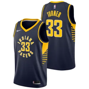 Nike Indiana Pacers Myles Turner 33 Miesten Pelipaita Icon Edition Swingman Laivasto