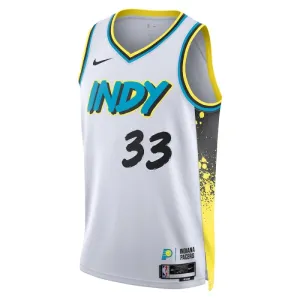 Nike Indiana Pacers Myles Turner Miesten Pelipaita City Edition 2024-25 Swingman Valkoinen