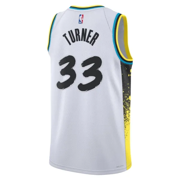 Nike Indiana Pacers Myles Turner Miesten Pelipaita City Edition 2024-25 Swingman Valkoinen