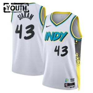 Nike Indiana Pacers Pascal Siakam Lasten Pelipaita City Edition 2024-25 Swingman Valkoinen