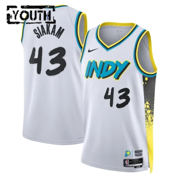 Nike Indiana Pacers Pascal Siakam Lasten Pelipaita City Edition 2024-25 Swingman Valkoinen Nike Indiana Pacers Pascal Siakam Lasten Pelipaita City Edition 2024-25 Swingman Valkoinen
