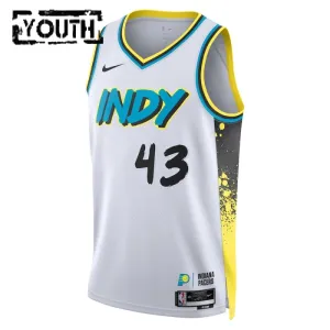 Nike Indiana Pacers Pascal Siakam Lasten Pelipaita City Edition 2024-25 Swingman Valkoinen
