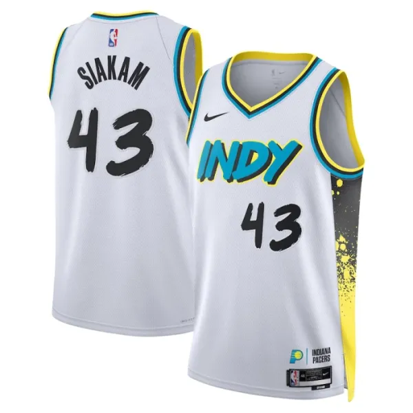Nike Indiana Pacers Pascal Siakam Miesten Pelipaita City Edition 2024-25 Swingman Valkoinen Nike Indiana Pacers Pascal Siakam Miesten Pelipaita City Edition 2024-25 Swingman Valkoinen