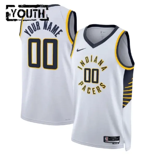 Nike Indiana Pacers Personoitava Lasten Pelipaita Association Edition Swingman Valkoinen Nike Indiana Pacers Personoitava Lasten Pelipaita Association Edition Swingman Valkoinen