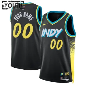 Nike Indiana Pacers Personoitava Lasten Pelipaita City Edition 2023-24 Swingman Musta