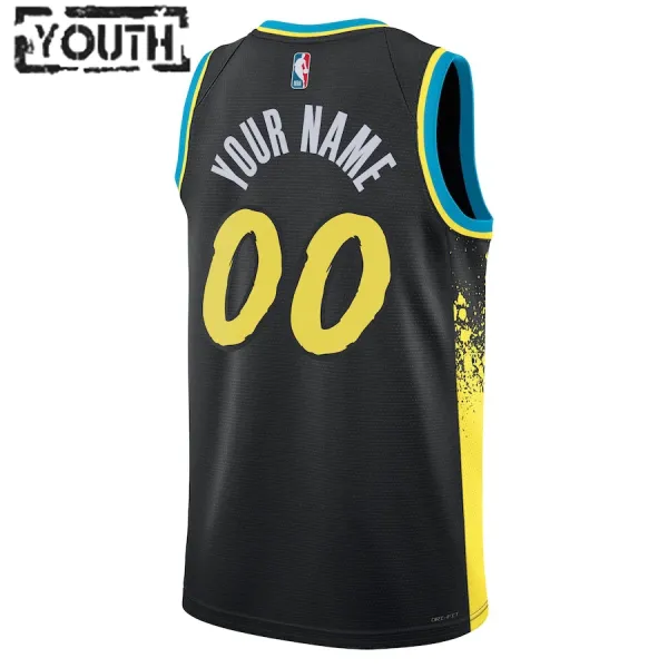 Nike Indiana Pacers Personoitava Lasten Pelipaita City Edition 2023-24 Swingman Musta