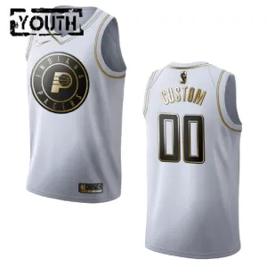 Nike Indiana Pacers Personoitava Lasten Pelipaita Golden Edition Swingman Valkoinen Nike Indiana Pacers Personoitava Lasten Pelipaita Golden Edition Swingman Valkoinen