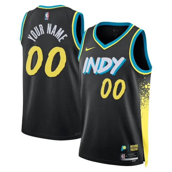 Nike Indiana Pacers Personoitava Miesten Pelipaita City Edition 2023-24 Swingman Musta Nike Indiana Pacers Personoitava Miesten Pelipaita City Edition 2023-24 Swingman Musta