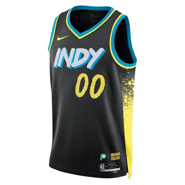 Nike Indiana Pacers Personoitava Miesten Pelipaita City Edition 2023-24 Swingman Musta