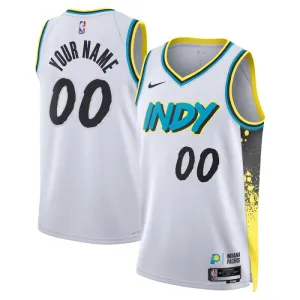 Nike Indiana Pacers Personoitava Miesten Pelipaita City Edition 2024-25 Swingman Valkoinen