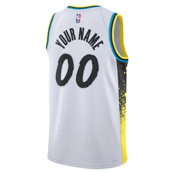 Nike Indiana Pacers Personoitava Miesten Pelipaita City Edition 2024-25 Swingman Valkoinen