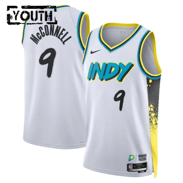 Nike Indiana Pacers TJ McConnell Lasten Pelipaita City Edition 2024-25 Swingman Valkoinen Nike Indiana Pacers TJ McConnell Lasten Pelipaita City Edition 2024-25 Swingman Valkoinen