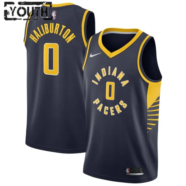 Nike Indiana Pacers Tyrese Haliburton 0 Lasten Pelipaita Icon Edition Swingman Laivasto Nike Indiana Pacers Tyrese Haliburton 0 Lasten Pelipaita Icon Edition Swingman Laivasto