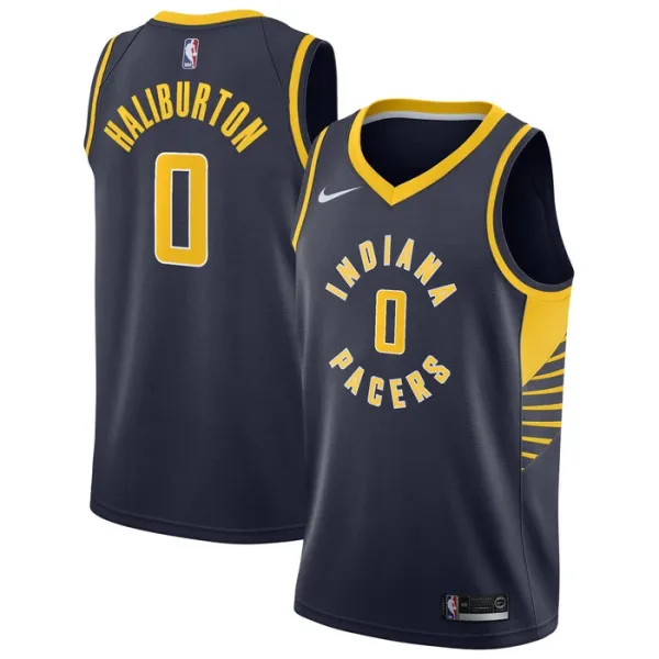 Nike Indiana Pacers Tyrese Haliburton 0 Miesten Pelipaita Icon Edition Swingman Laivasto Nike Indiana Pacers Tyrese Haliburton 0 Miesten Pelipaita Icon Edition Swingman Laivasto