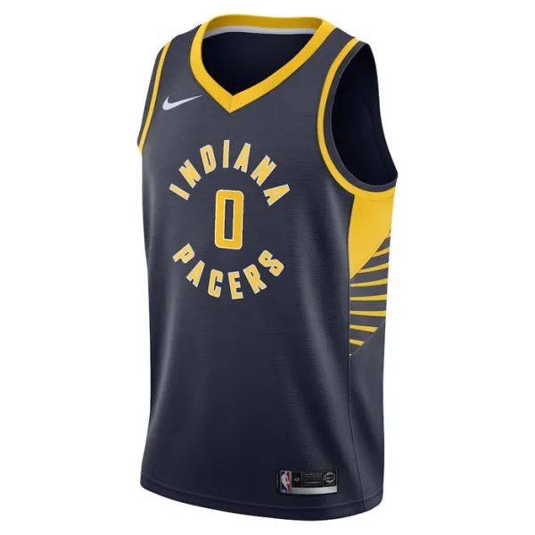 Nike Indiana Pacers Tyrese Haliburton 0 Miesten Pelipaita Icon Edition Swingman Laivasto