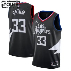 LA Clippers Jordan Nicolas Batum 33 Lasten Pelipaita Statement Edition Swingman Musta LA Clippers Jordan Nicolas Batum 33 Lasten Pelipaita Statement Edition Swingman Musta