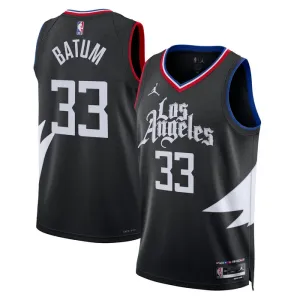 LA Clippers Jordan Nicolas Batum 33 Miesten Pelipaita Statement Edition Swingman Musta LA Clippers Jordan Nicolas Batum 33 Miesten Pelipaita Statement Edition Swingman Musta