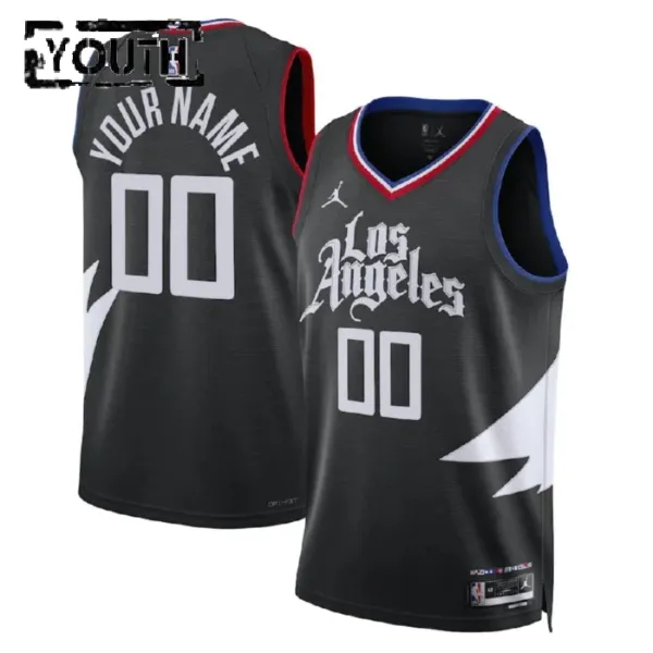 LA Clippers Jordan Personoitava Lasten Pelipaita Statement Edition Swingman Musta LA Clippers Jordan Personoitava Lasten Pelipaita Statement Edition Swingman Musta