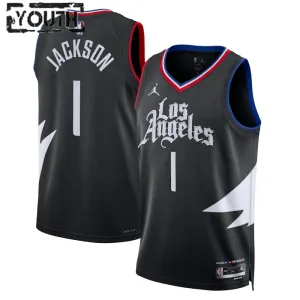 LA Clippers Jordan Reggie Jackson 1 Lasten Pelipaita Statement Edition Swingman Musta LA Clippers Jordan Reggie Jackson 1 Lasten Pelipaita Statement Edition Swingman Musta
