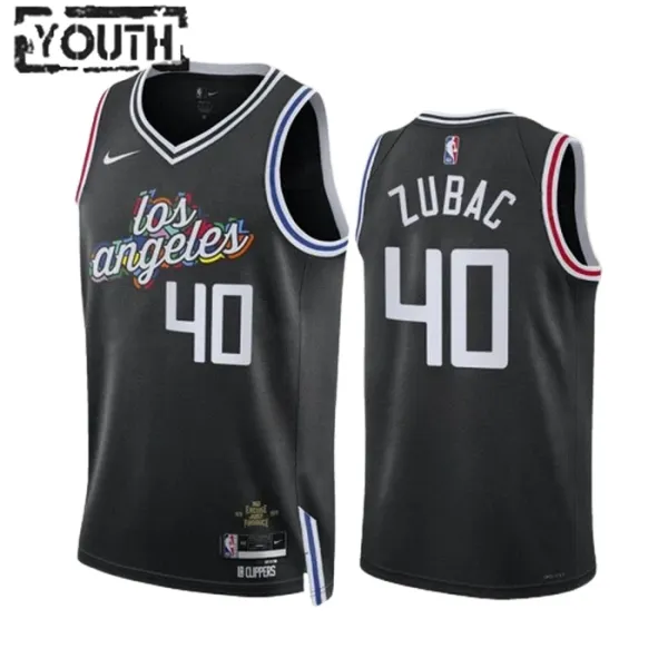 Nike LA Clippers Ivica Zubac 40 Lasten Pelipaita City Edition 2022-23 Swingman Musta Nike LA Clippers Ivica Zubac 40 Lasten Pelipaita City Edition 2022-23 Swingman Musta