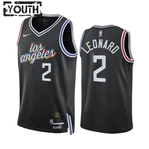 Nike LA Clippers Kawhi Leonard 2 Lasten Pelipaita City Edition 2022-23 Swingman Musta Nike LA Clippers Kawhi Leonard 2 Lasten Pelipaita City Edition 2022-23 Swingman Musta