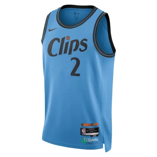Nike LA Clippers Kawhi Leonard Miesten Pelipaita City Edition 2024-25 Swingman Sininen