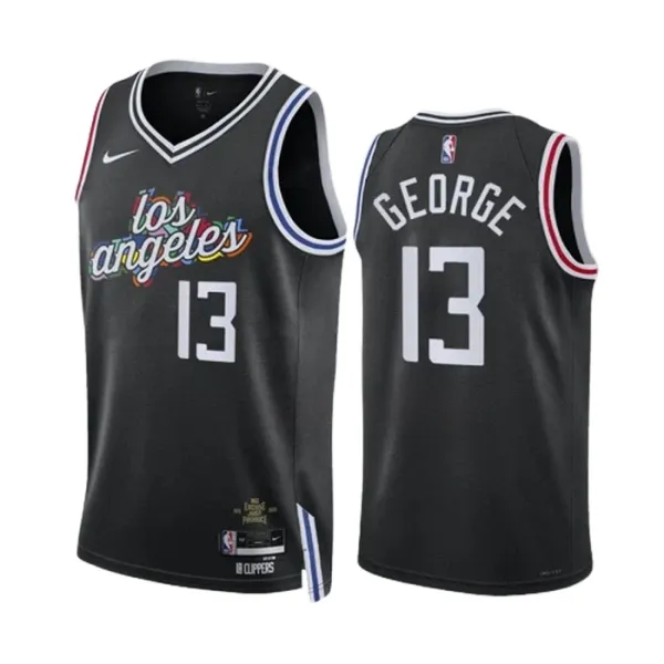 Nike LA Clippers Paul George 13 Miesten Pelipaita City Edition 2022-23 Swingman Musta