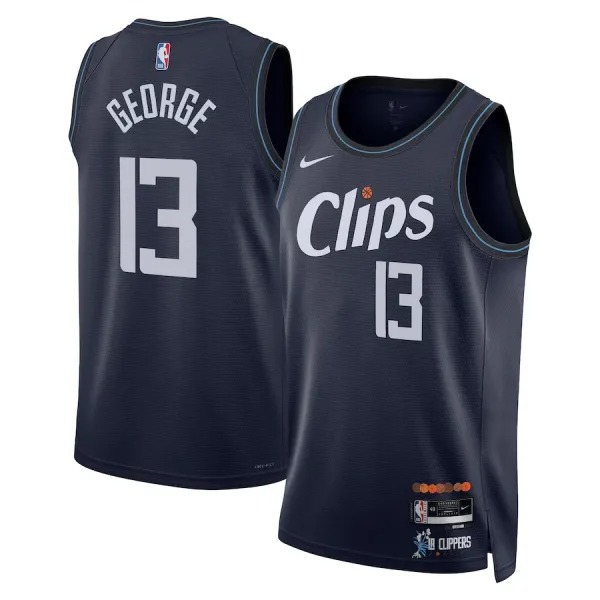 Nike LA Clippers Paul George Miesten Pelipaita City Edition 2023-24 Swingman Laivasto Nike LA Clippers Paul George Miesten Pelipaita City Edition 2023-24 Swingman Laivasto