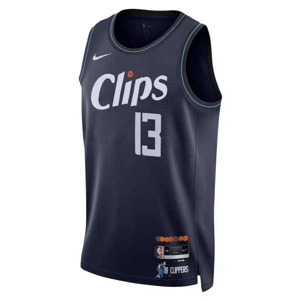 Nike LA Clippers Paul George Miesten Pelipaita City Edition 2023-24 Swingman Laivasto
