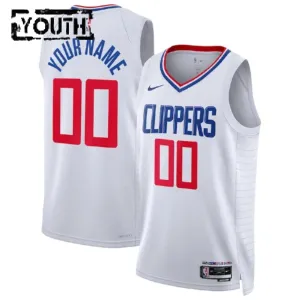 Nike LA Clippers Personoitava Lasten Pelipaita Association Edition Swingman Valkoinen