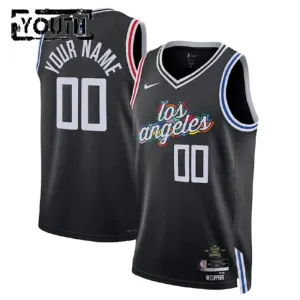 Nike LA Clippers Personoitava Lasten Pelipaita City Edition 2022-23 Swingman Musta