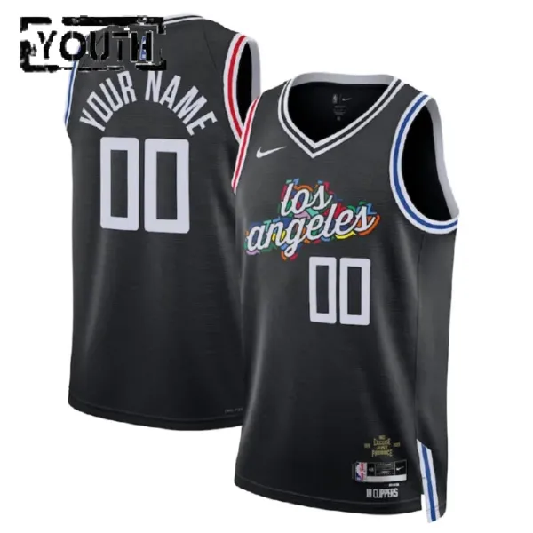 Nike LA Clippers Personoitava Lasten Pelipaita City Edition 2022-23 Swingman Musta Nike LA Clippers Personoitava Lasten Pelipaita City Edition 2022-23 Swingman Musta