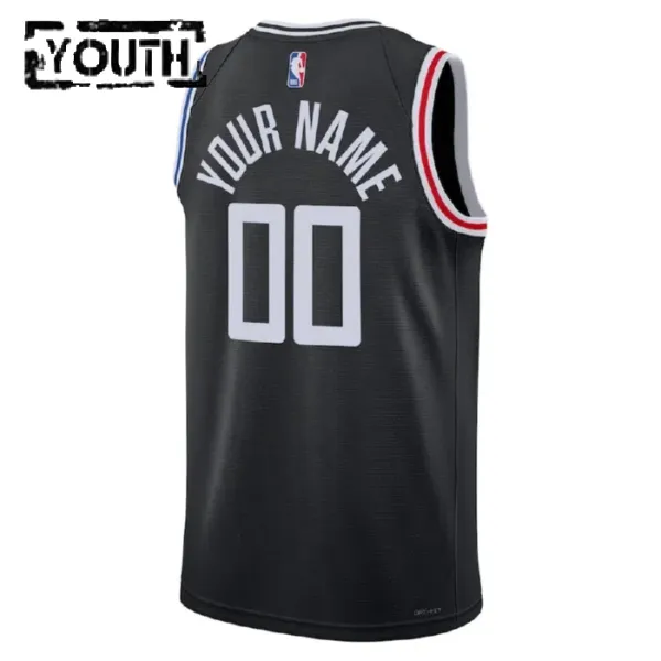 Nike LA Clippers Personoitava Lasten Pelipaita City Edition 2022-23 Swingman Musta