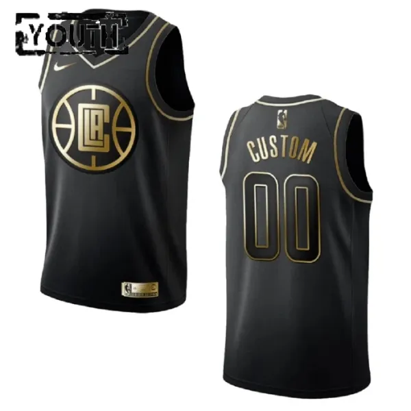 Nike LA Clippers Personoitava Lasten Pelipaita Golden Edition Swingman Musta Nike LA Clippers Personoitava Lasten Pelipaita Golden Edition Swingman Musta