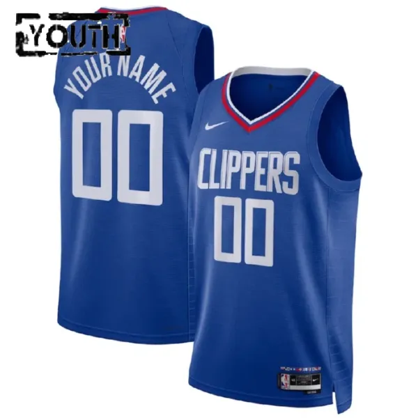 Nike LA Clippers Personoitava Lasten Pelipaita Icon Edition Swingman Sininen Nike LA Clippers Personoitava Lasten Pelipaita Icon Edition Swingman Sininen