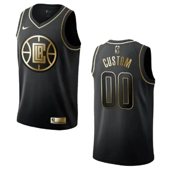 Nike LA Clippers Personoitava Miesten Pelipaita Golden Edition Swingman Musta Nike LA Clippers Personoitava Miesten Pelipaita Golden Edition Swingman Musta