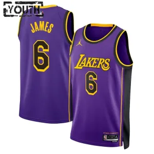 Los Angeles Lakers Jordan Lebron James 6 Lasten Pelipaita Statement Edition Swingman Violetti