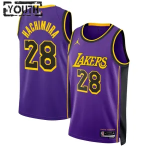 Los Angeles Lakers Jordan Rui Hachimura 28 Lasten Pelipaita Statement Edition Swingman Violetti
