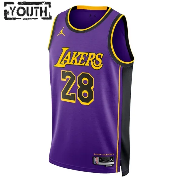 Los Angeles Lakers Jordan Rui Hachimura 28 Lasten Pelipaita Statement Edition Swingman Violetti