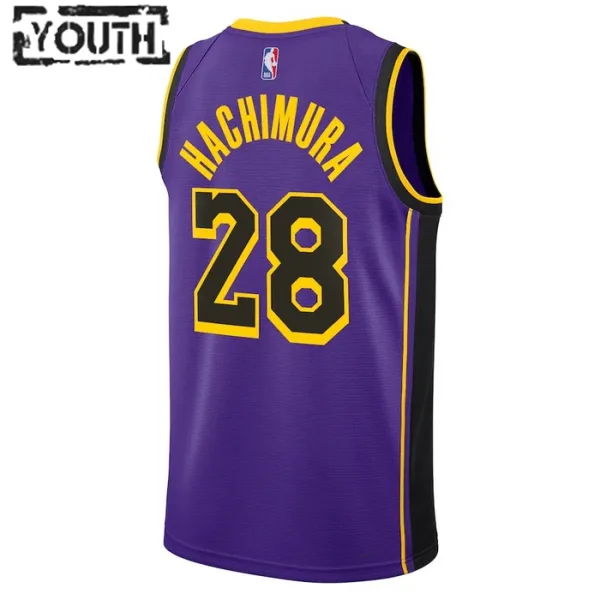 Los Angeles Lakers Jordan Rui Hachimura 28 Lasten Pelipaita Statement Edition Swingman Violetti