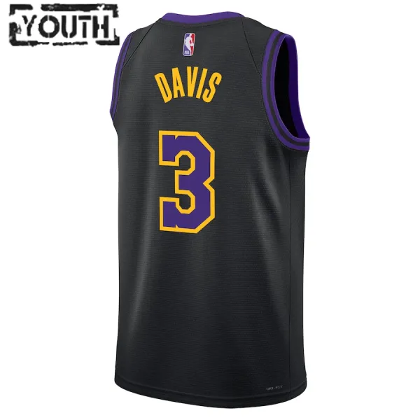 Nike Los Angeles Lakers Anthony Davis Lasten Pelipaita City Edition 2023-24 Swingman Musta