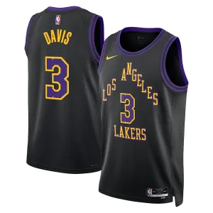 Nike Los Angeles Lakers Anthony Davis Miesten Pelipaita City Edition 2023-24 Swingman Musta