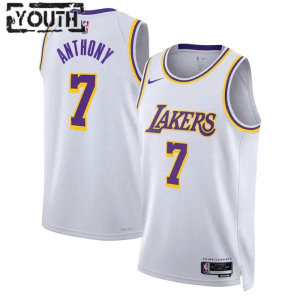 Nike Los Angeles Lakers Carmelo Anthony 7 Lasten Pelipaita Association Edition Swingman Valkoinen Nike Los Angeles Lakers Carmelo Anthony 7 Lasten Pelipaita Association Edition Swingman Valkoinen