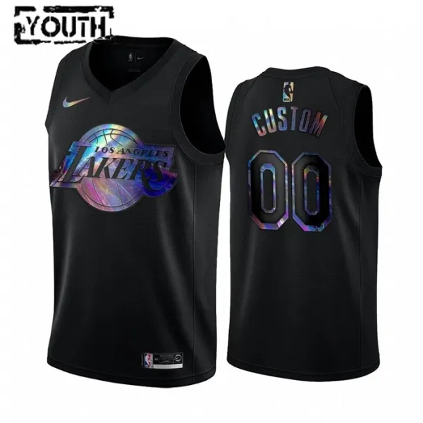 Nike Los Angeles Lakers HWC Iridescent Edition Personoitava Lasten Pelipaita Swingman Musta Nike Los Angeles Lakers HWC Iridescent Edition Personoitava Lasten Pelipaita Swingman Musta