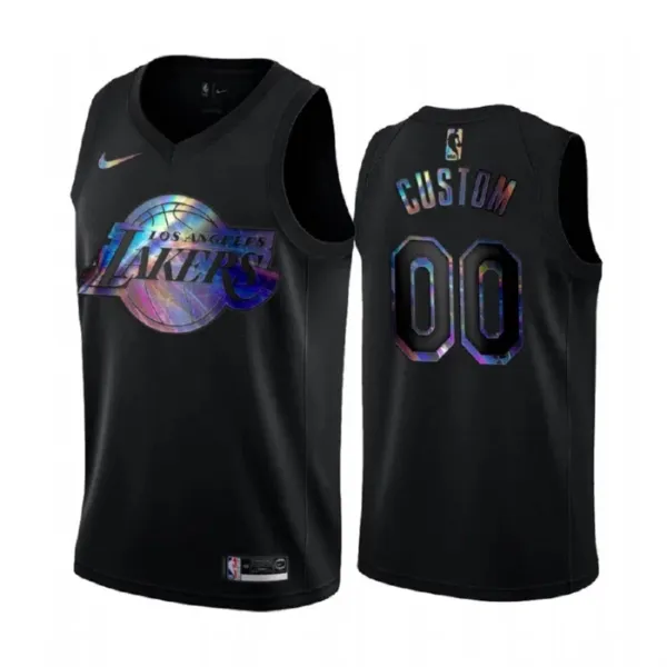 Nike Los Angeles Lakers HWC Iridescent Edition Personoitava Miesten Pelipaita Swingman Musta Nike Los Angeles Lakers HWC Iridescent Edition Personoitava Miesten Pelipaita Swingman Musta