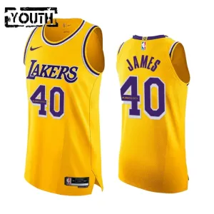 Nike Los Angeles Lakers Lebron James 40k Points Lasten Pelipaita Icon Edition Swingman Keltainen