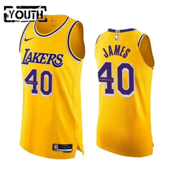 Nike Los Angeles Lakers Lebron James 40k Points Lasten Pelipaita Icon Edition Swingman Keltainen Nike Los Angeles Lakers Lebron James 40k Points Lasten Pelipaita Icon Edition Swingman Keltainen